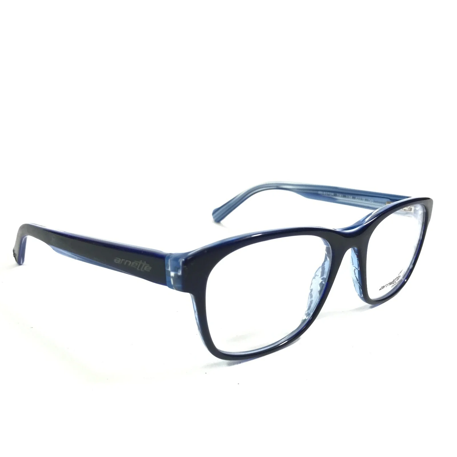 Arnette Eyeglasses Frames 7081 1156 SELECTOR Black Blue Square 52-19-140 2