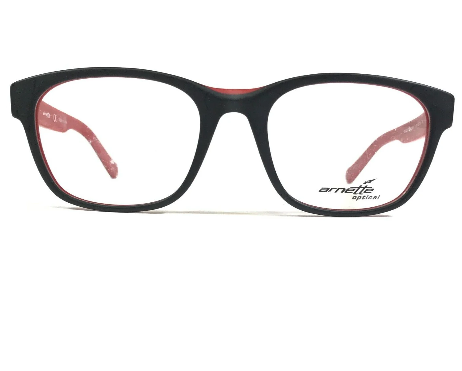 Arnette SELECTOR 7081 1135 Eyeglasses Frames Black Red Square Full Rim 52-19-140