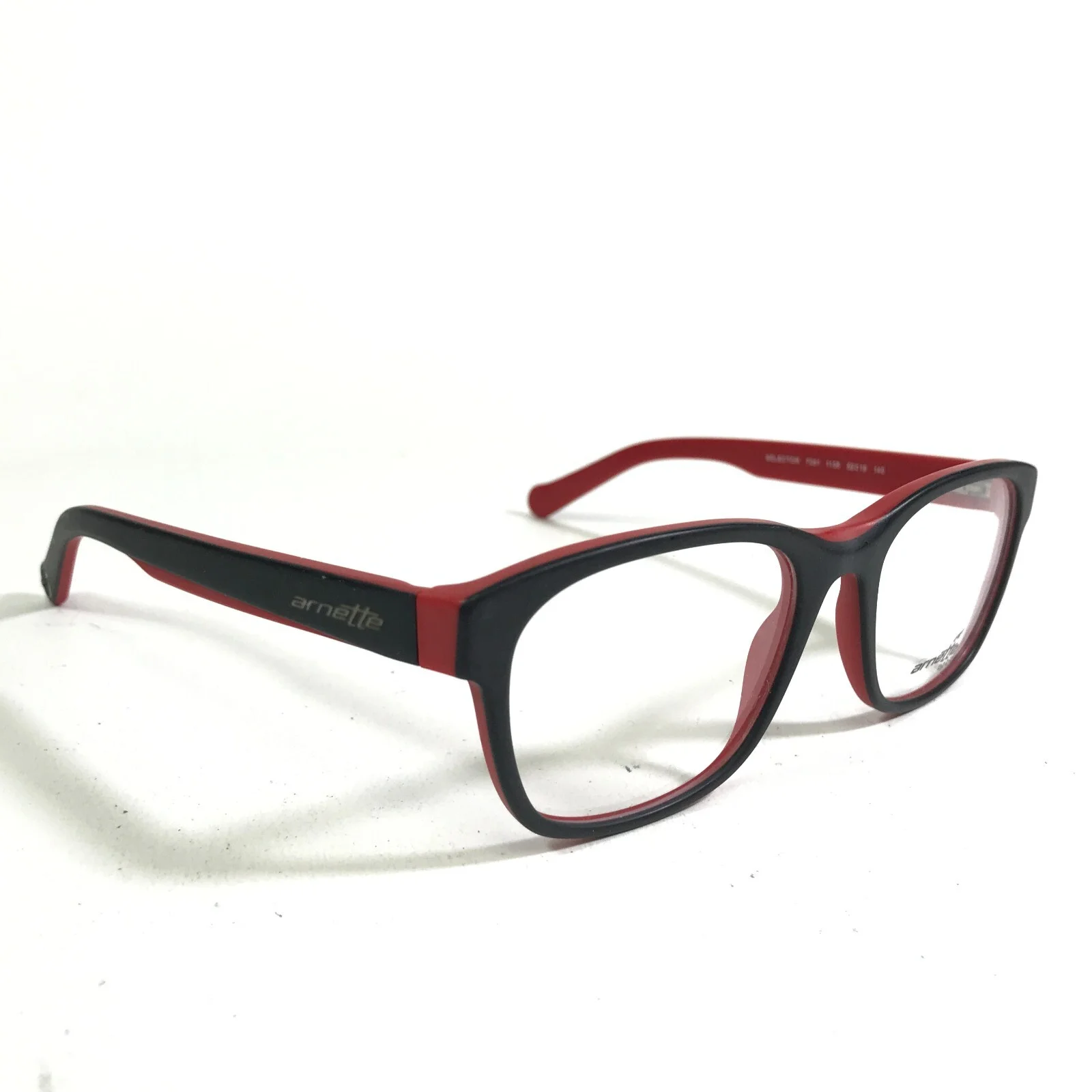 Arnette SELECTOR 7081 1135 Eyeglasses Frames Black Red Square Full Rim 52-19-140 2