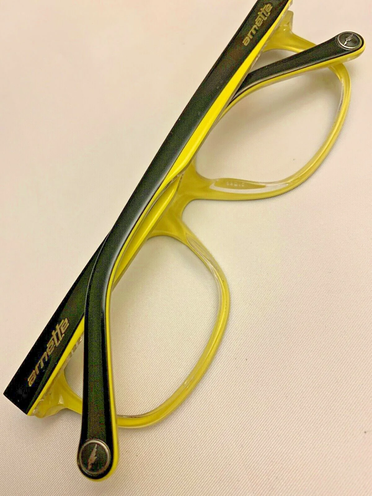 Arnette SELECTOR 7081-1139 Eyeglasses BLACK Yellow 52[]19-140 2