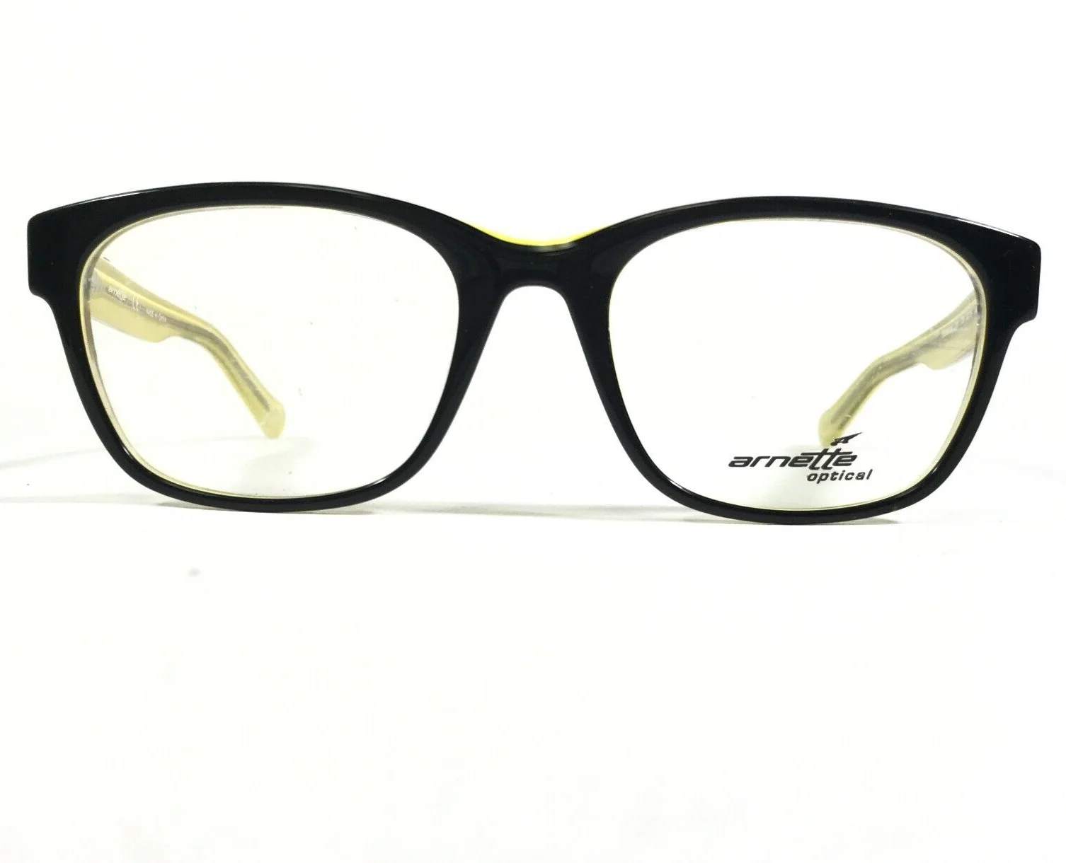 Arnette SELECTOR 7081 1139 Eyeglasses Frames Black Yellow Horn Rim 52-19-140