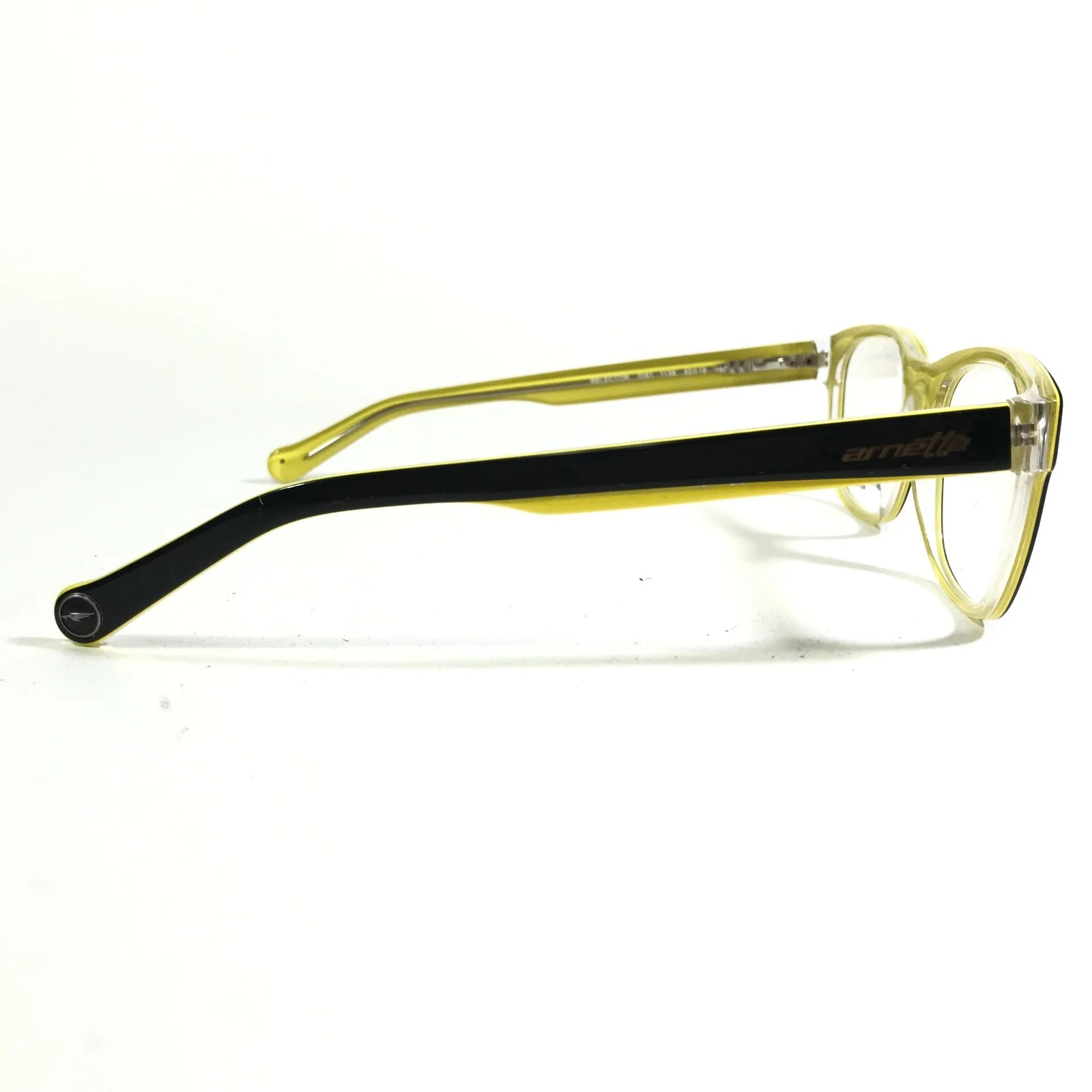 Arnette SELECTOR 7081 1139 Eyeglasses Frames Black Yellow Horn Rim 52-19-140 3