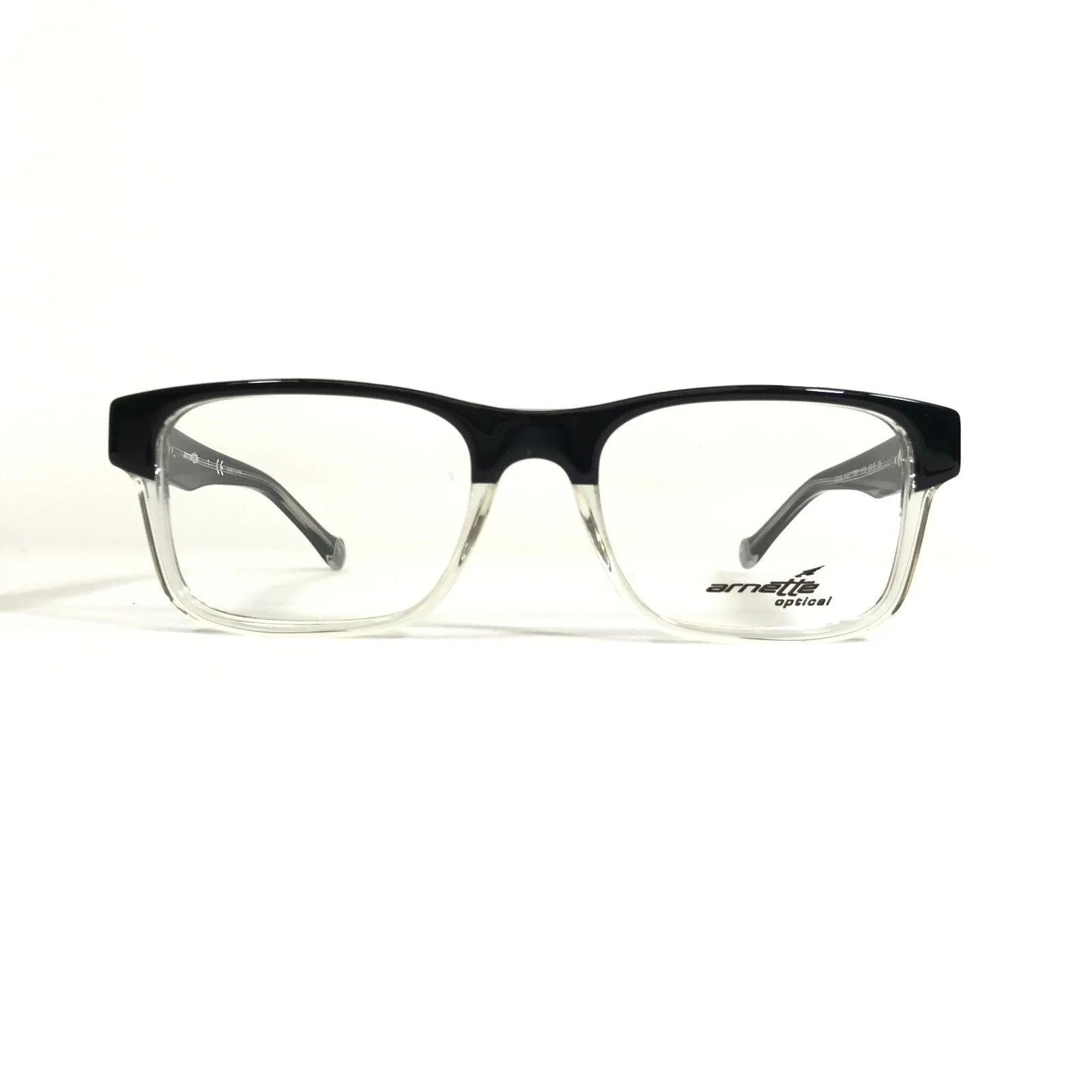 Arnette Small Eyeglasses Frames Cross Fade 7087 1019 Clear Black 49-18-135 2