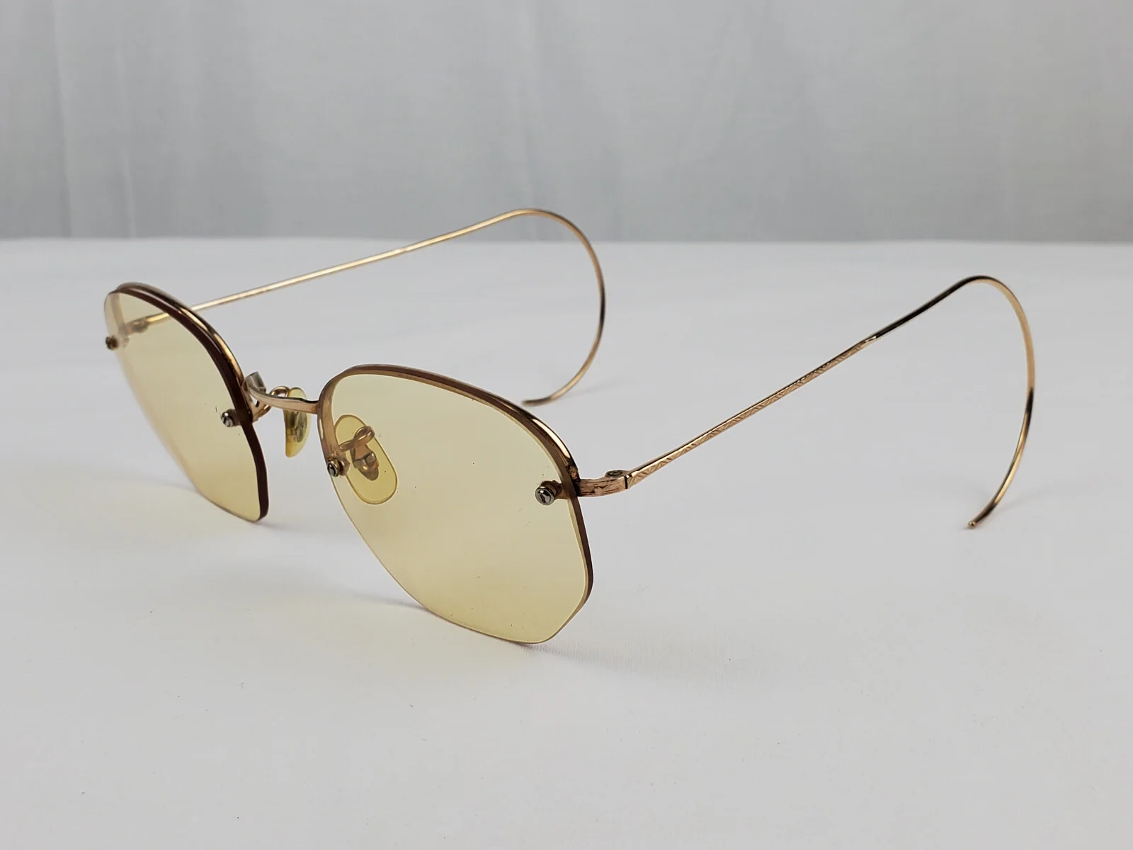 Art Craft Gold Filled Semi Rimless Drill Mount Eyewear Rimway Ful Vue 48 Long 2