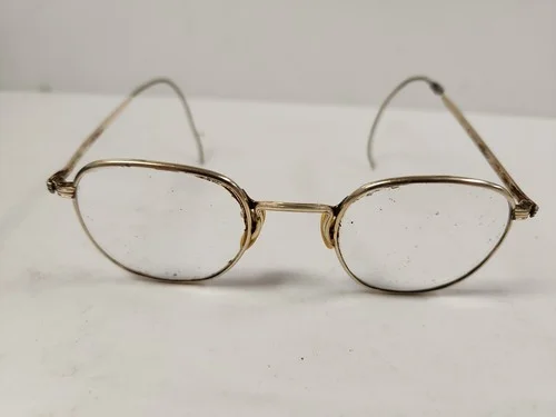 Art Deco 1/10 12k Gold Filled GF 1930s Glasses Frames American Optical W/ Case 3