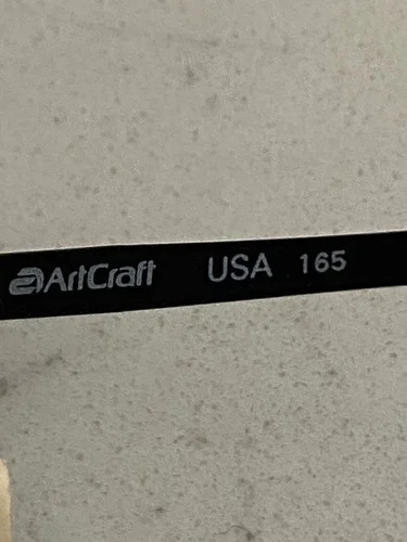 ARTCRAFT Aircrew 380 EYEGLASS Frame 55 18 165mm CABLE TEMPLES Black Made In USA 4