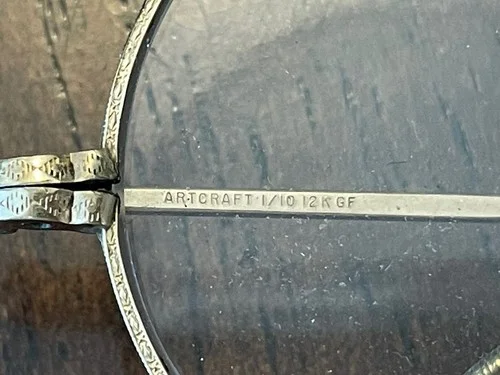 Artcraft Nokoro Round eyeglasses glasses frames 12K GF vintage 4