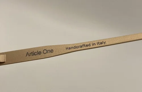 Article One Eyeglass Frames Reid 05 Mat Gold Fade 50-21-135 Handcrafted Italy 4