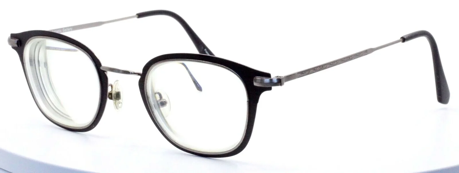 Artistic Gallery AG5019 Black Antique Silver Square Eyeglasses Frames 47-22-145