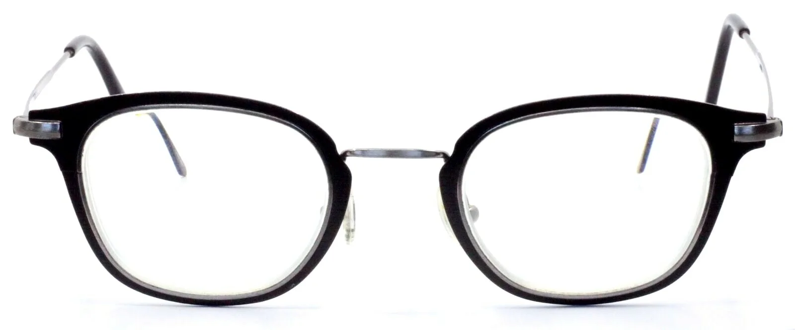 Artistic Gallery AG5019 Black Antique Silver Square Eyeglasses Frames 47-22-145 2