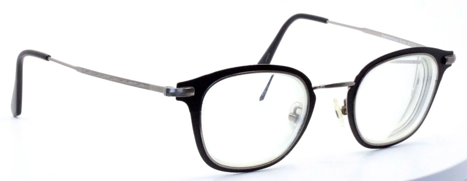 Artistic Gallery AG5019 Black Antique Silver Square Eyeglasses Frames 47-22-145 3