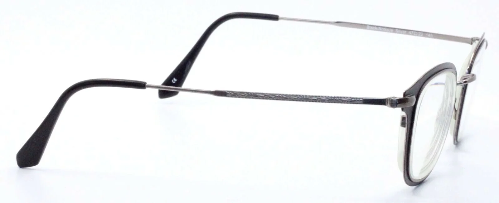 Artistic Gallery AG5019 Black Antique Silver Square Eyeglasses Frames 47-22-145 4