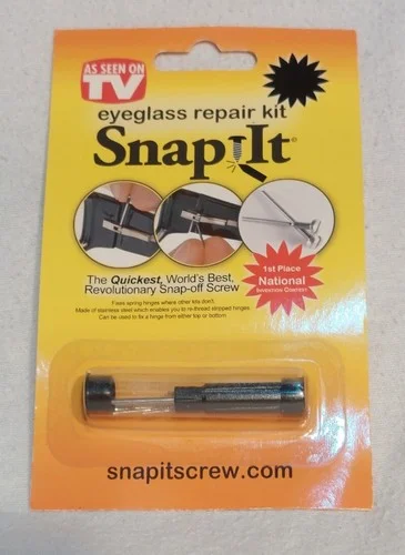 @@AS SEEN ON TV ~ SNAP IT EYEGLASS REPAIR KIT ~ QUICK FIX SCREWS ~ FITS 99% NEW@