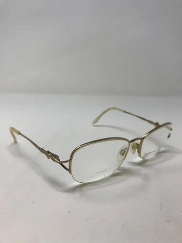 Ashley Stewart Eyeglass Frames AS72 Gold 52-17-130 Half Rim QX65 3