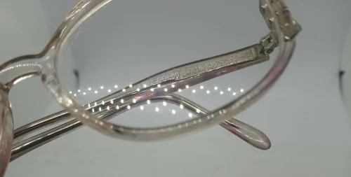 Ashley Stewart Eyeglass Frames AS92- COL50-54X16-135 Clear Pink Purple Vintage 4