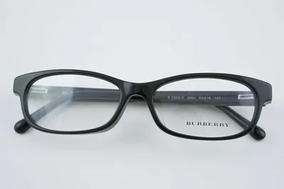Asian Fit Burberry B 2202-F Frames 3001 54-16 140 Polished Black Eye Glasses AF 2