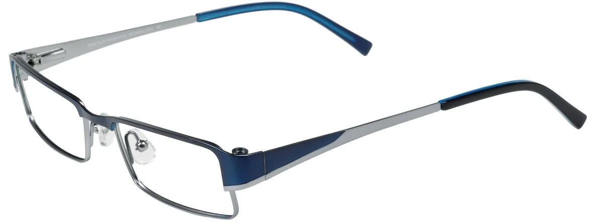 Aspex Easyclip Eyeglasses Eye Glasses Frames with Clip-on Sunglasses & Case NIB