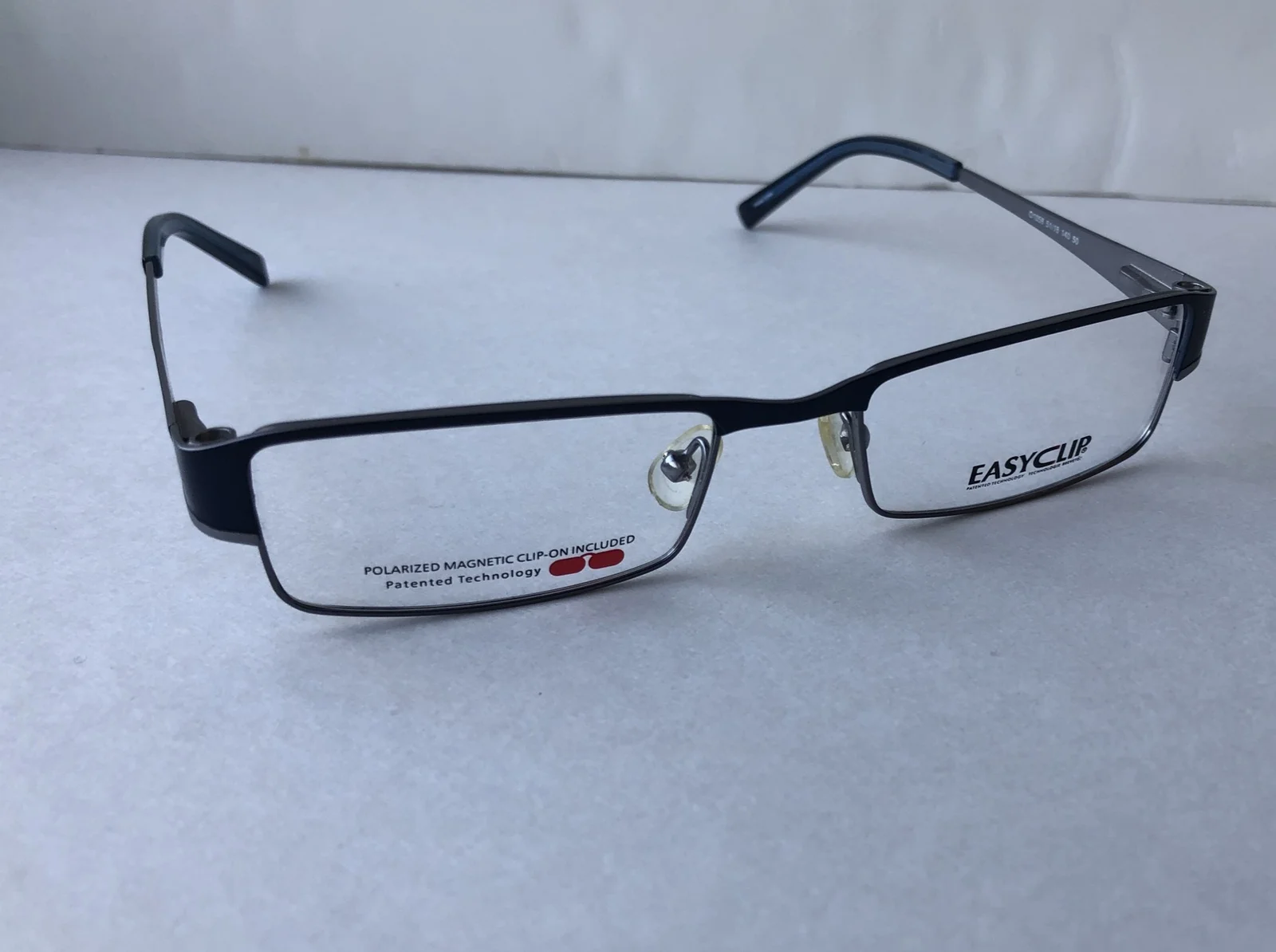 Aspex Easyclip Eyeglasses Eye Glasses Frames with Clip-on Sunglasses & Case NIB 4