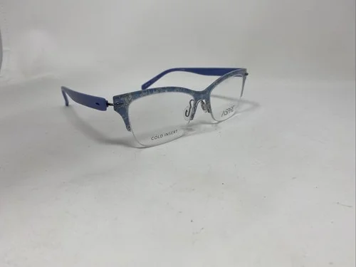 Aspire Eyeglasses Frame UNFORGETTABLE BLUE LACE 53/17/140 HALF RIMLESS /B54 4