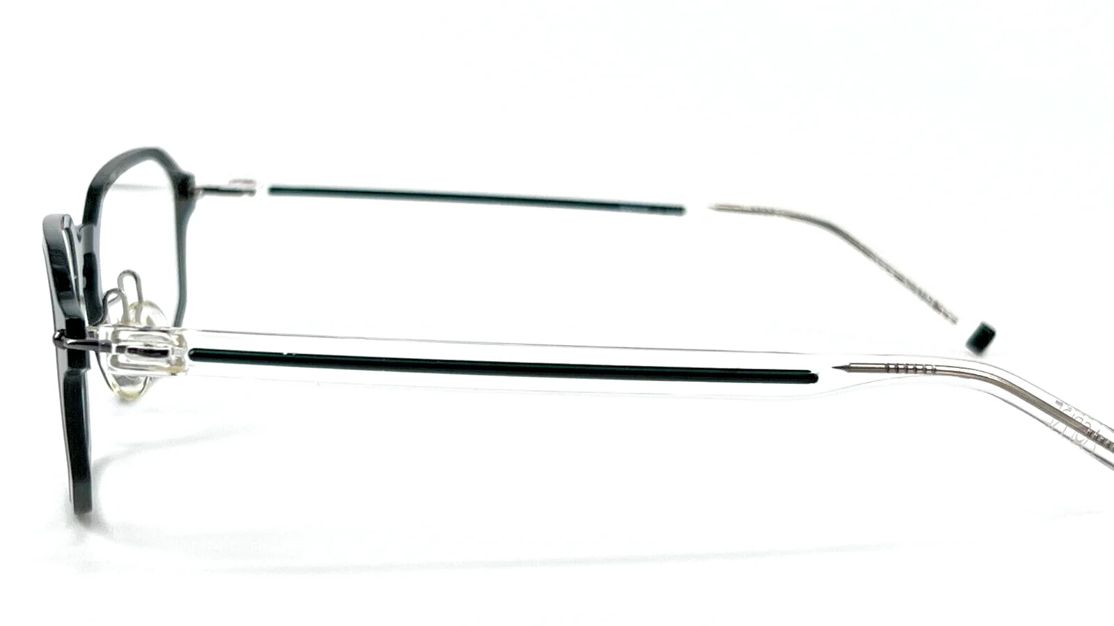 Aspire Quick Mens Plastic Eyeglass Frame Hunter Green 50-20 Adjustable Nose Pads 3