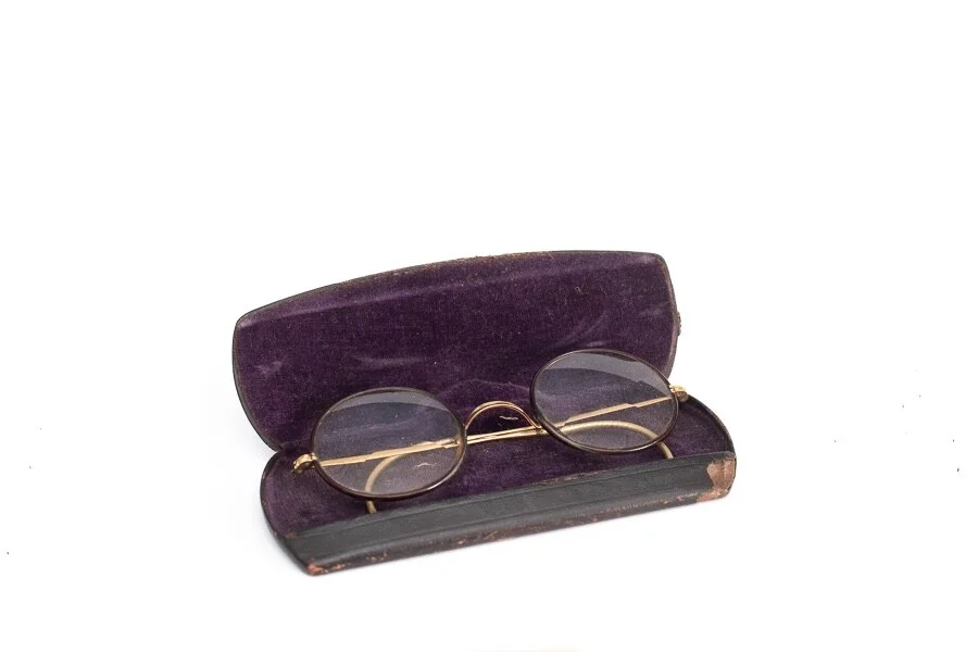 Atq BAKELITE COATED GOLD FILLED ROUND EYEGLASSES GLASSES FRAMES FREE SHIPPING
