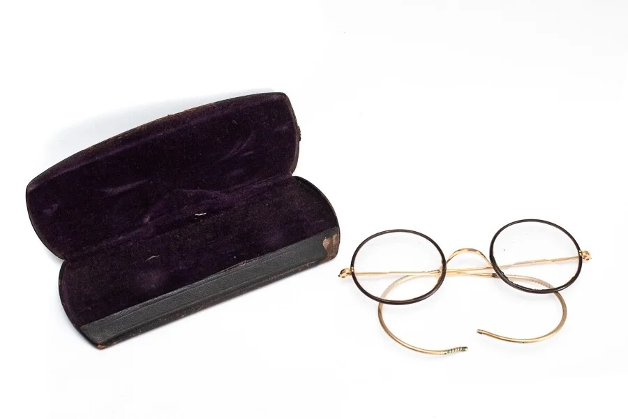 Atq BAKELITE COATED GOLD FILLED ROUND EYEGLASSES GLASSES FRAMES FREE SHIPPING 2