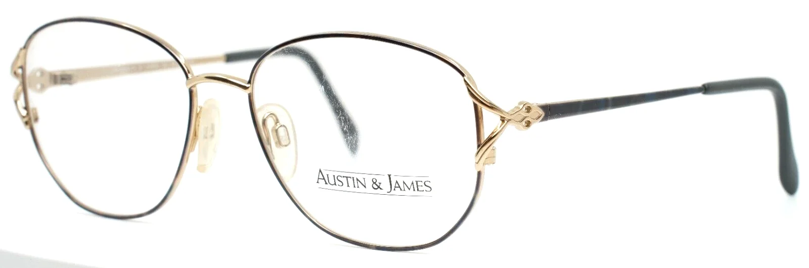 AUSTIN & JAMES 202 Slate Blue Womens Round Full Rim Eyeglasses 54-16-130 B:44