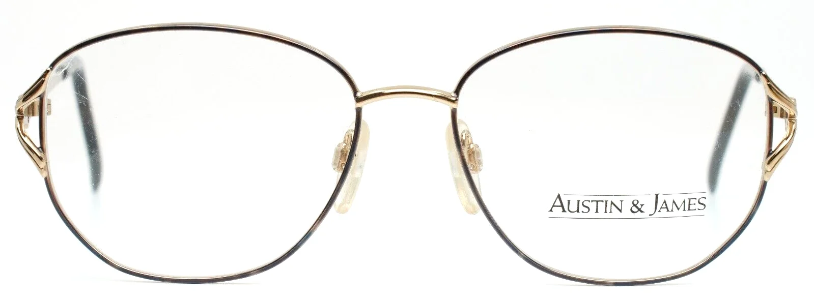 AUSTIN & JAMES 202 Slate Blue Womens Round Full Rim Eyeglasses 54-16-130 B:44 2