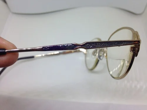 Austin & James Eyeglasses 203 Blueviolet 52/17/130 Round Black Gold Men 4