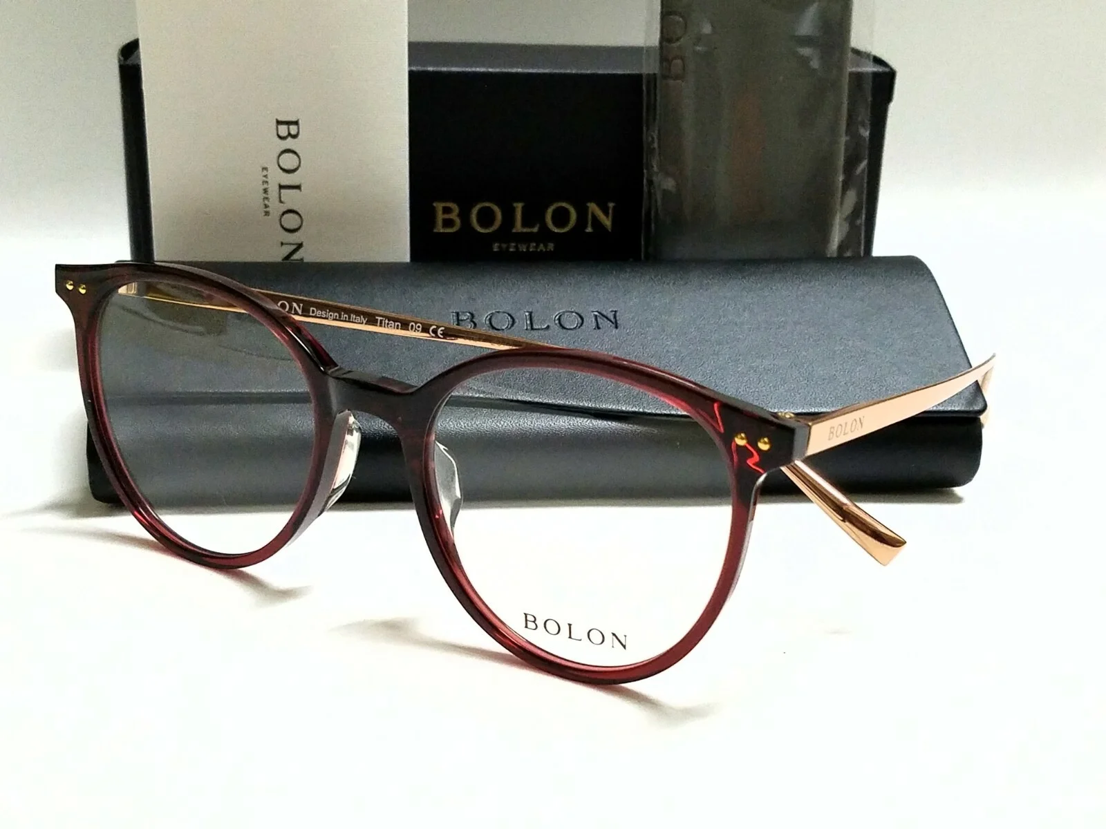 Authentic BOLON BJ3013 B30 Burgundy Rose Gold Frame/Demo Lens 50mm Eyeglasses 2