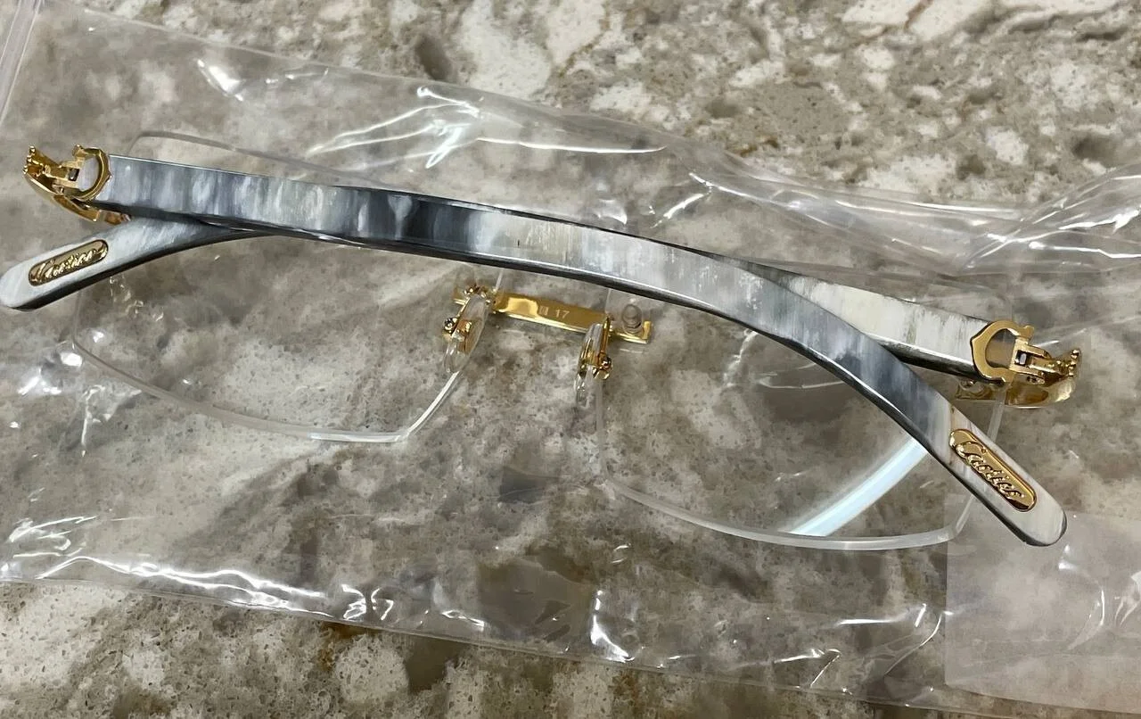 Authentic Cartier Eyeglasses CT0286O 003 59 3MM Lens Buffalo Sunglasses Buffs