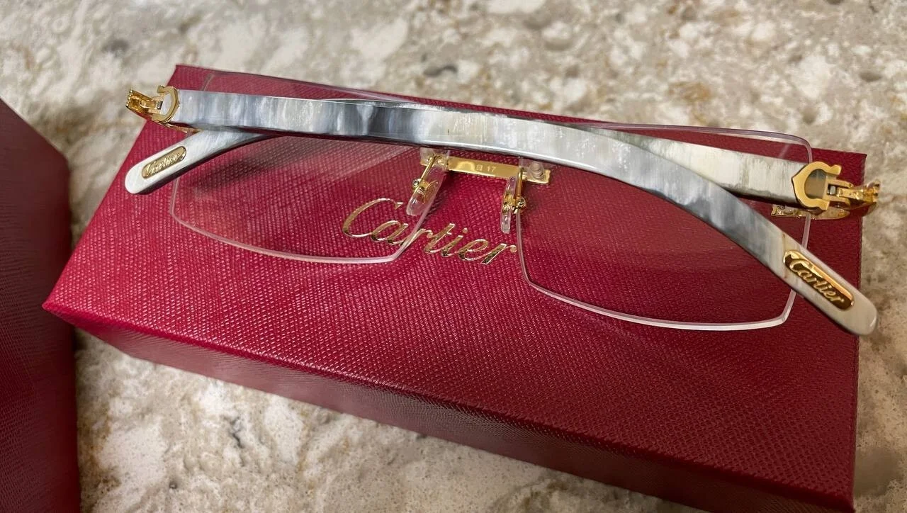 Authentic Cartier Eyeglasses CT0286O 003 59 3MM Lens Buffalo Sunglasses Buffs 3