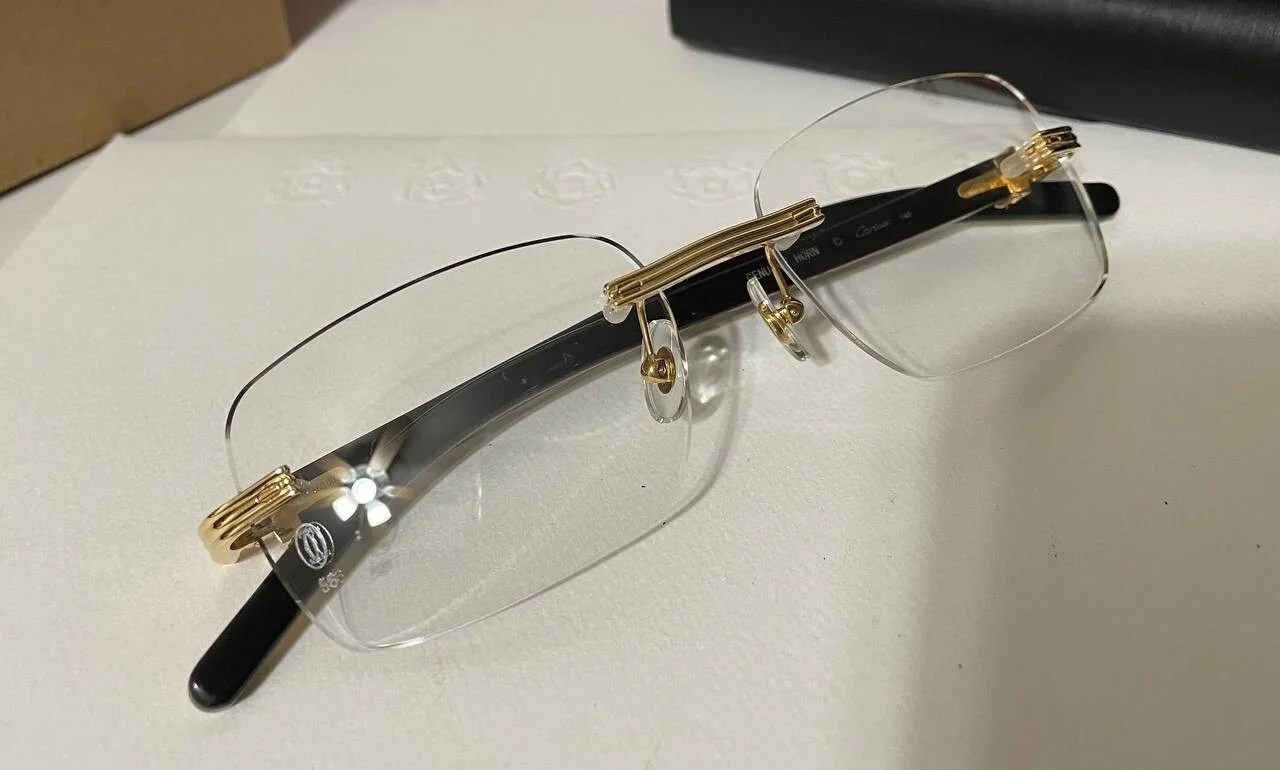 Authentic Cartier Eyeglasses CT0286O 003 Custom Lens Buffalo Sunglasses Buffs 2