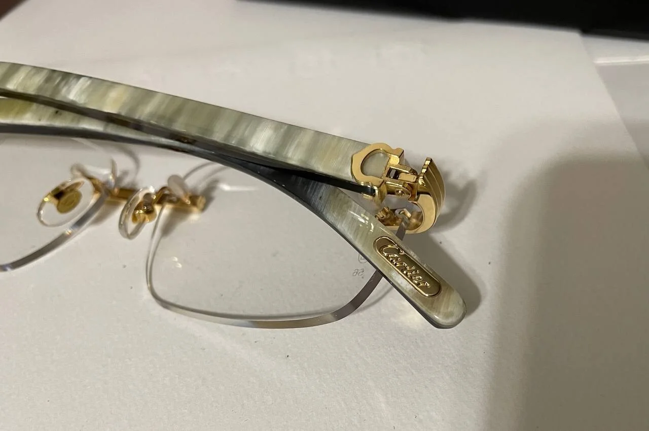 Authentic Cartier Eyeglasses CT0286O 003 Custom Lens Buffalo Sunglasses Buffs 3