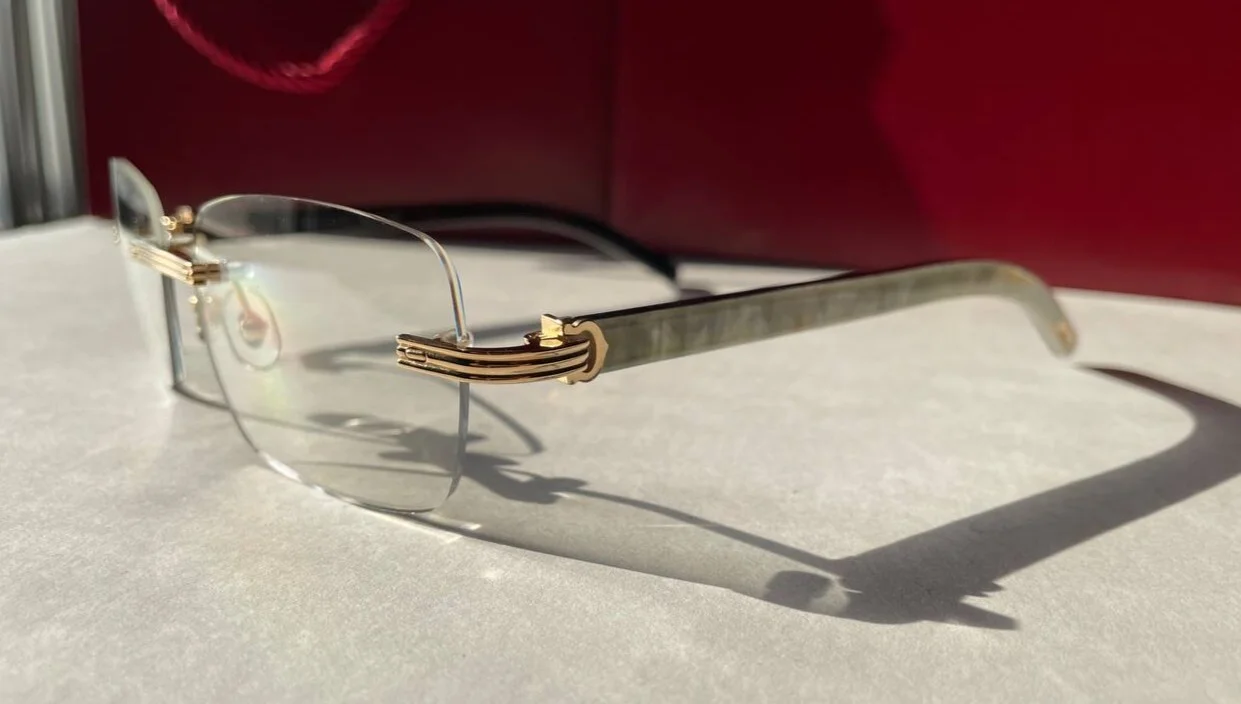 Authentic Cartier Eyeglasses CT0286O 003 Demo Lens Buffalo Sunglasses Buffs