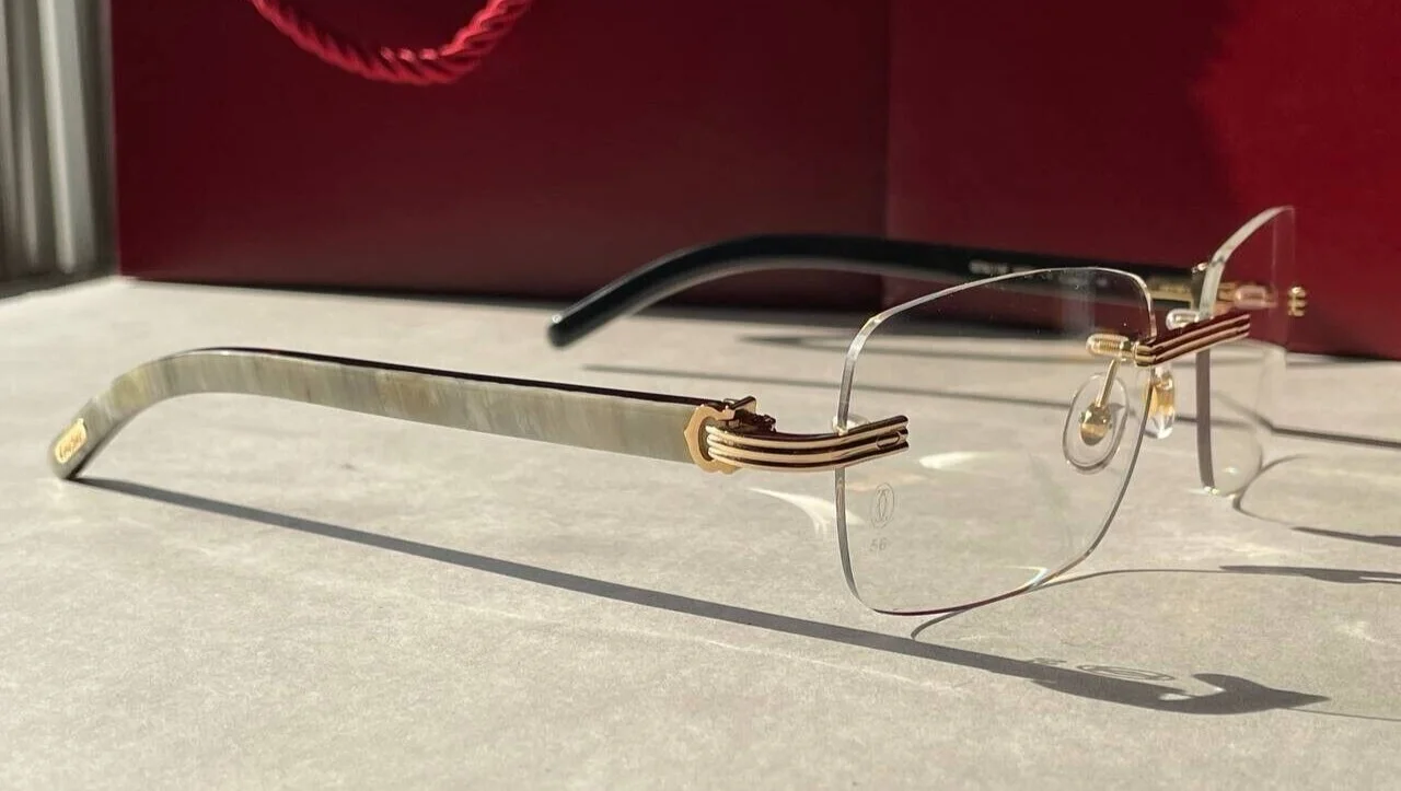 Authentic Cartier Eyeglasses CT0286O 003 Demo Lens Buffalo Sunglasses Buffs 2