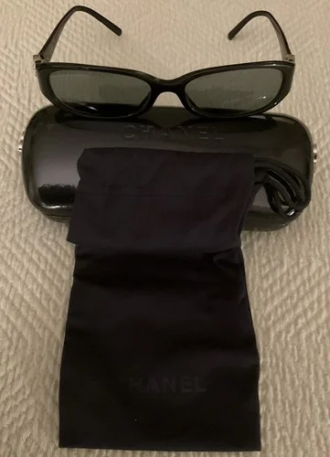 Authentic CHANEL Black Eyeglasses, 3112 c.501, 53/16/130, Made in Italy
