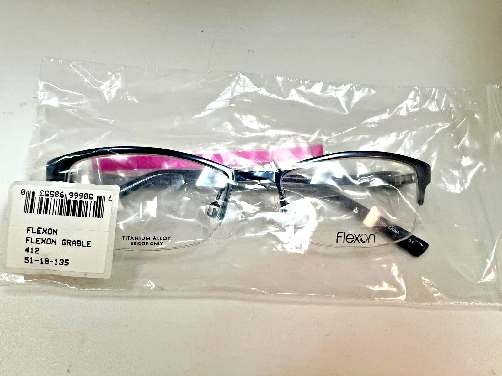 Authentic FLEXON GRABLE 412 SATIN BLUE Eyeglasses Frame 51-18-135mm TITANIUM 2