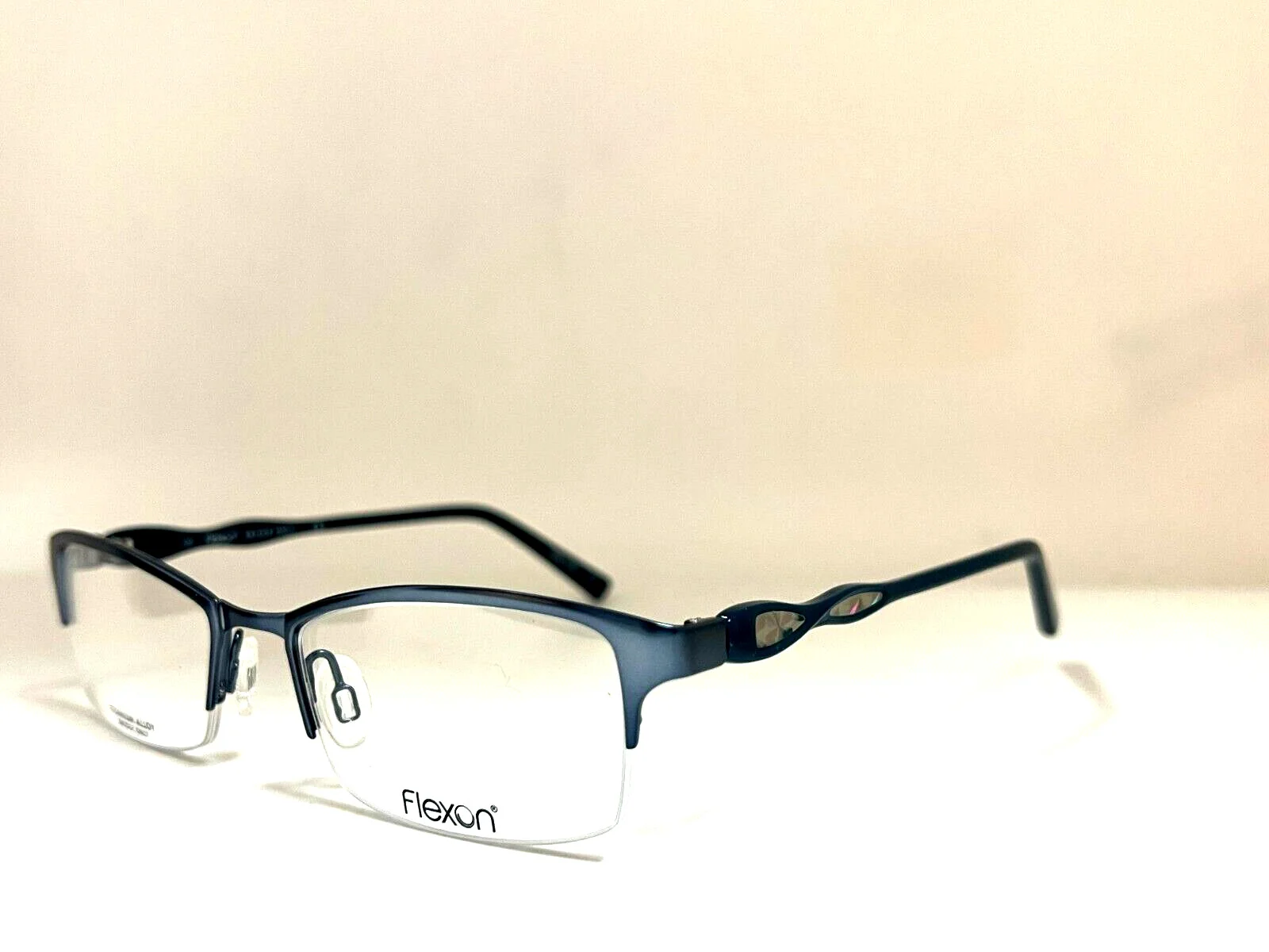 Authentic FLEXON GRABLE 412 SATIN BLUE Eyeglasses Frame 51-18-135mm TITANIUM 4