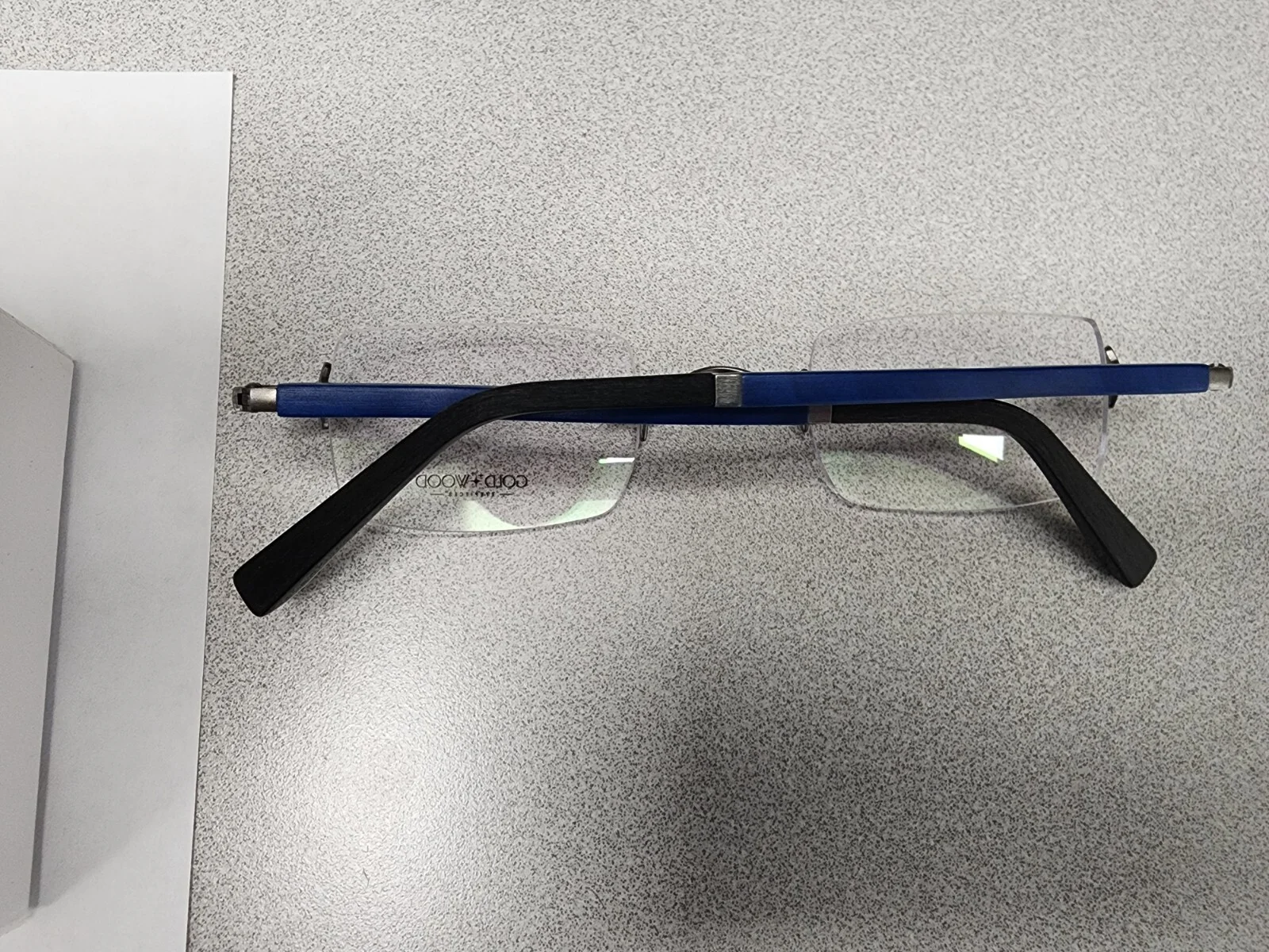 Authentic Gold and Wood Boston 04.A08 rimless glasses, Gold & Wood 2