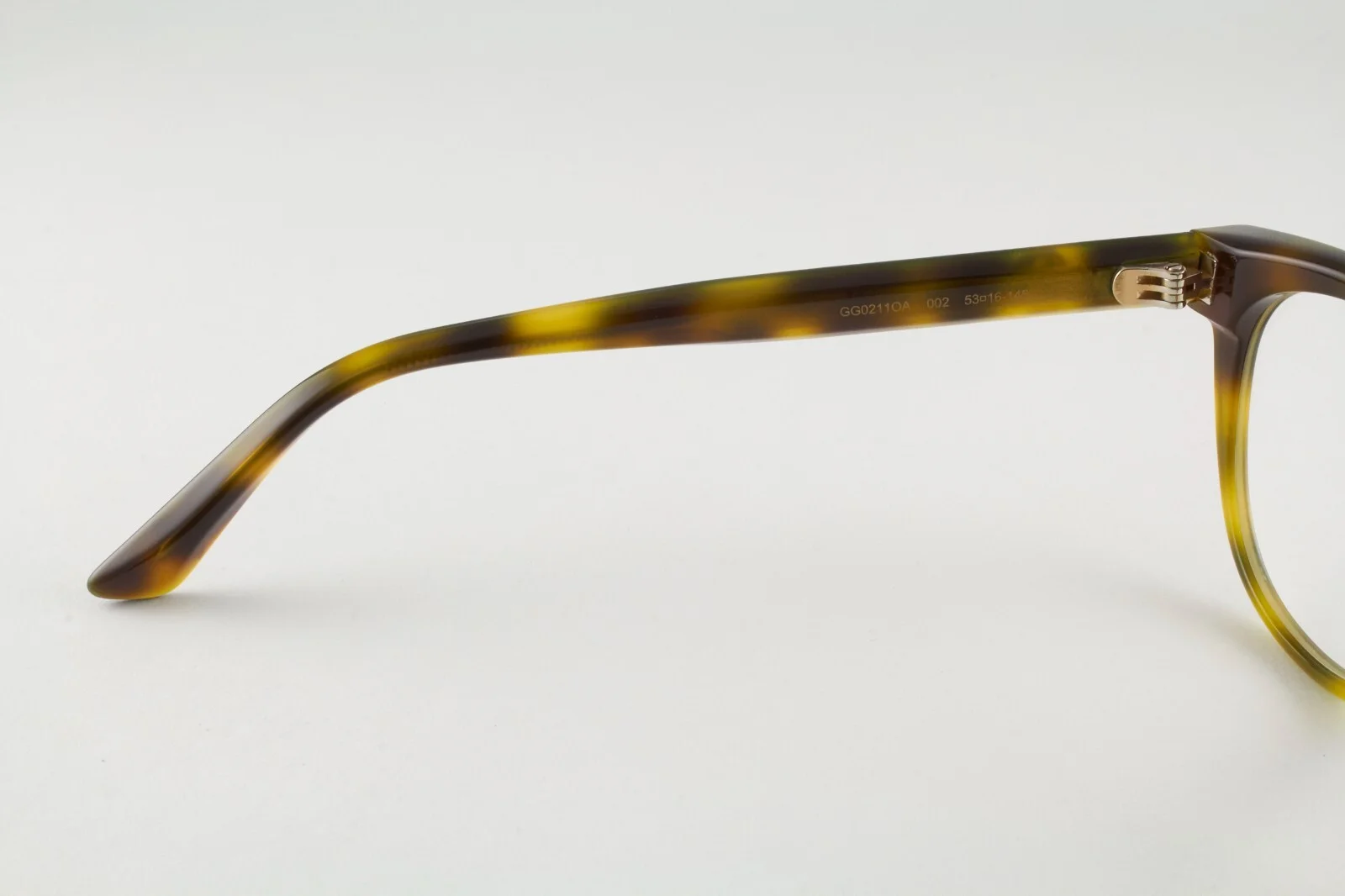 Authentic Gucci GG0211OA 002 53mm Olive Tortoise Cat Eye Asian Fit Glasses Italy 4