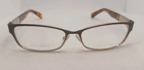 Authentic Jimmy Choo Eyeglasses Rectangular JC124 VUQ Brown Frames 54MM RX-ABLE