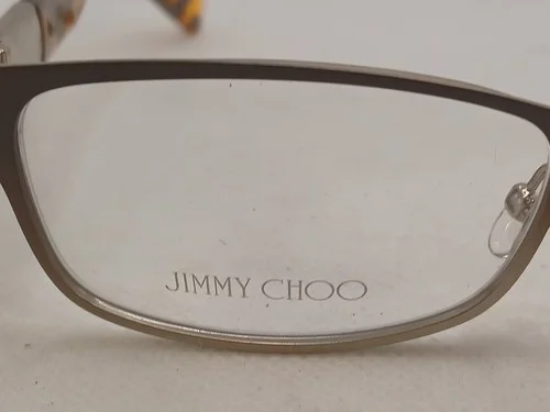 Authentic Jimmy Choo Eyeglasses Rectangular JC124 VUQ Brown Frames 54MM RX-ABLE 2