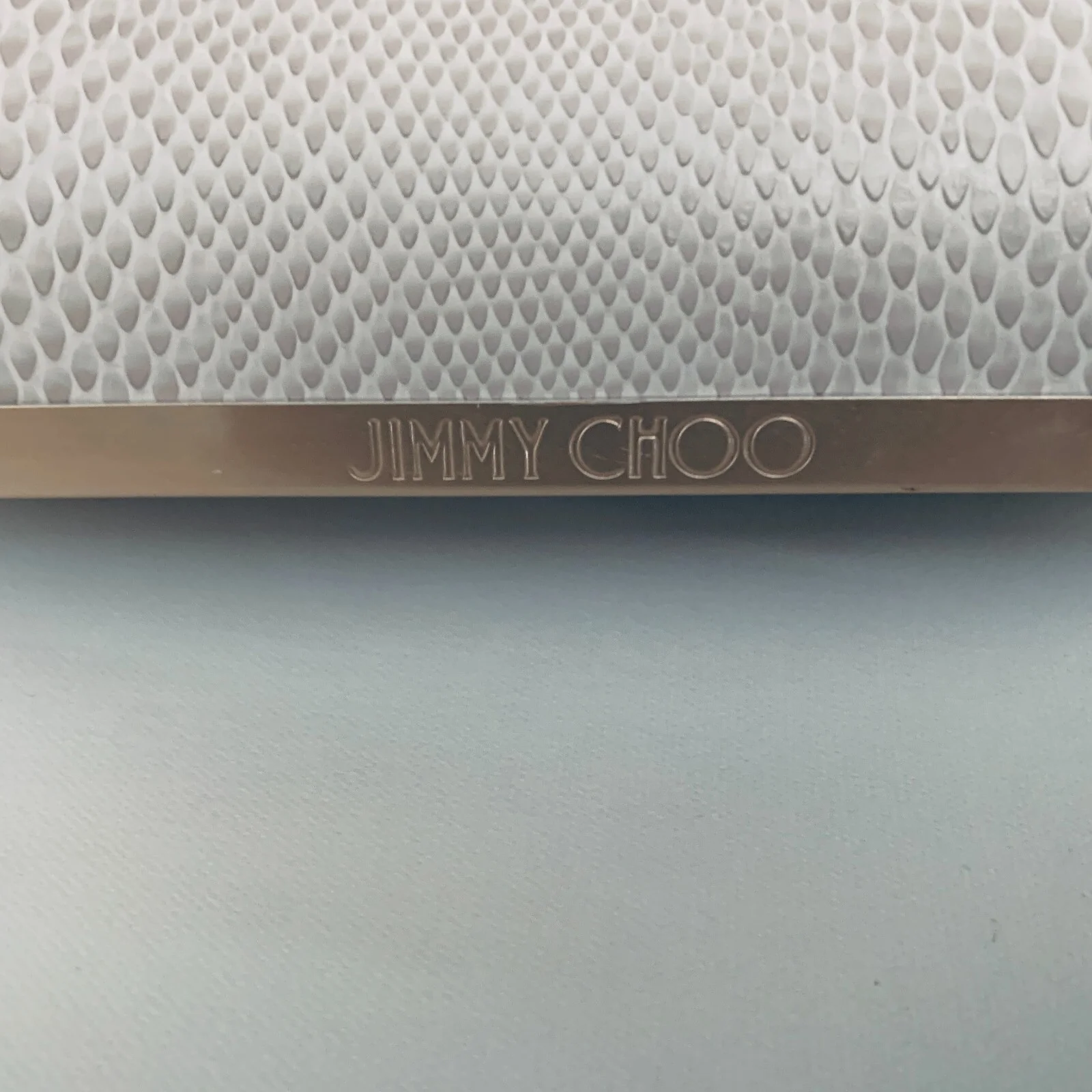 Authentic JIMMY CHOO Snakeskin Pattern Magnetic Snap Eyeglasses Sunglasses Case