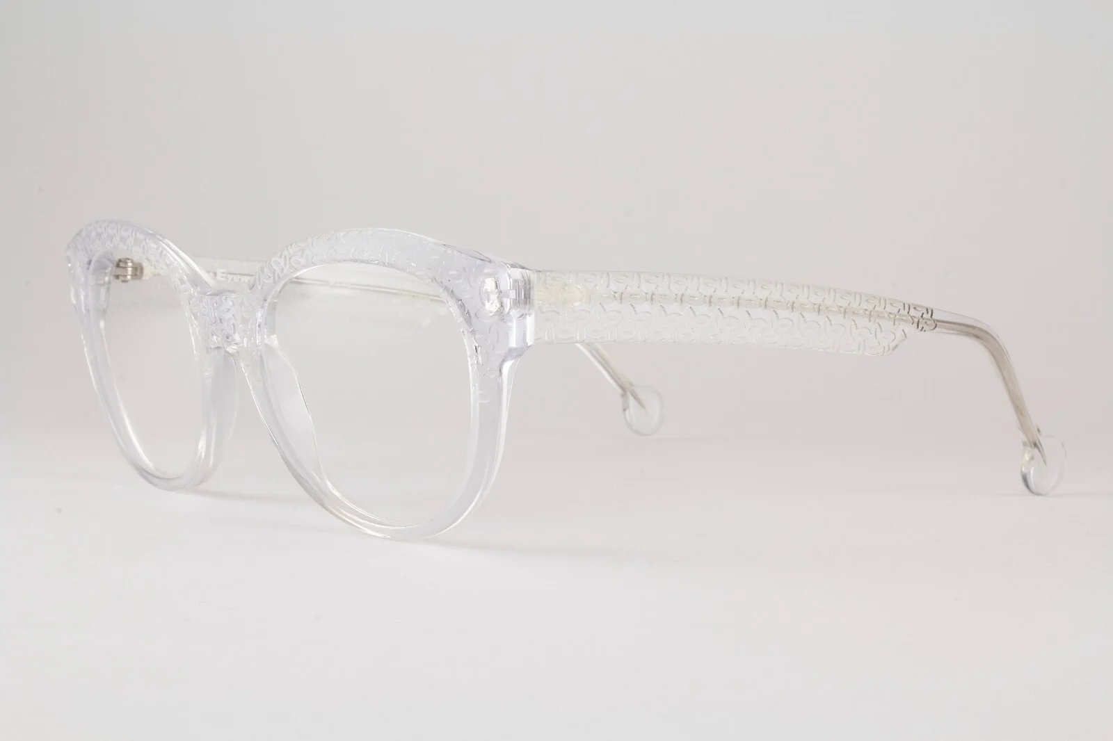 Authentic LA Eyeworks LEO RUBBENS 100E 50mm Frost Crystal Cat Eye Frames Italy 2