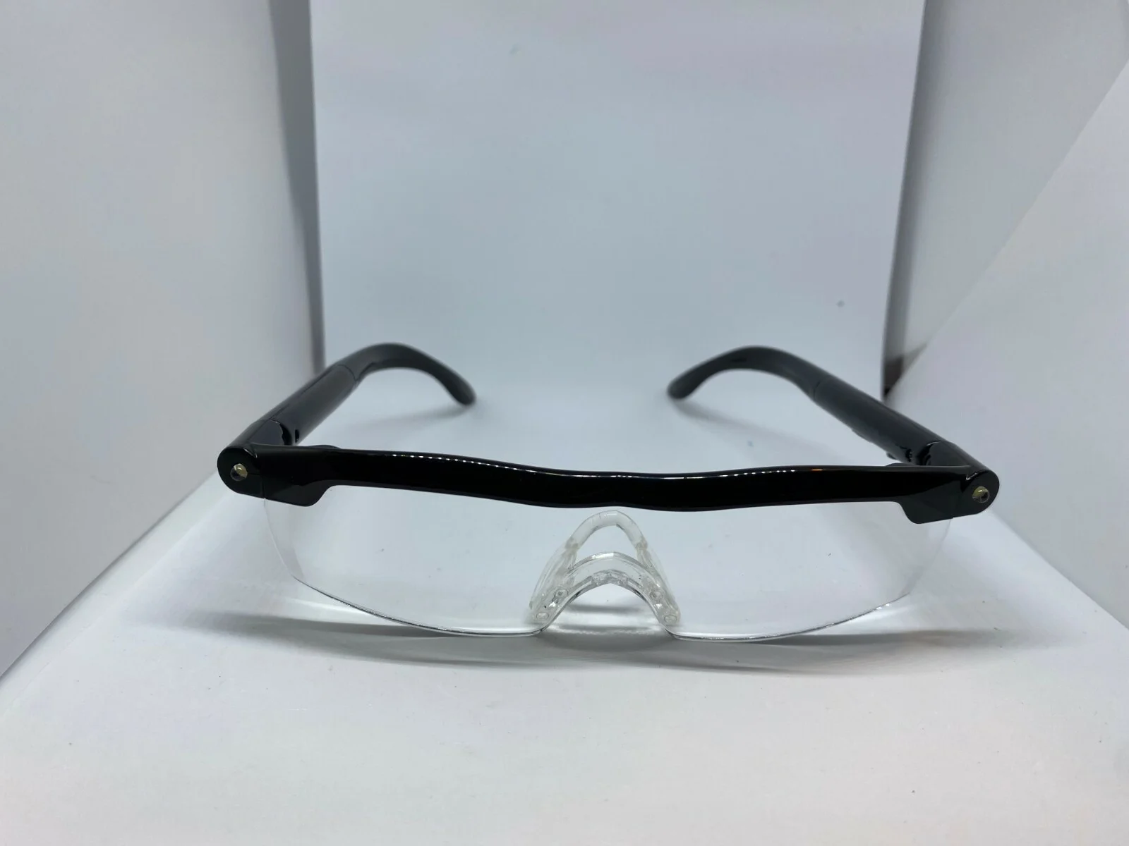 Authentic Mighty Sight Eyeglasses Light Up LED 19002 1.6X Gloss Black Frame Only 2