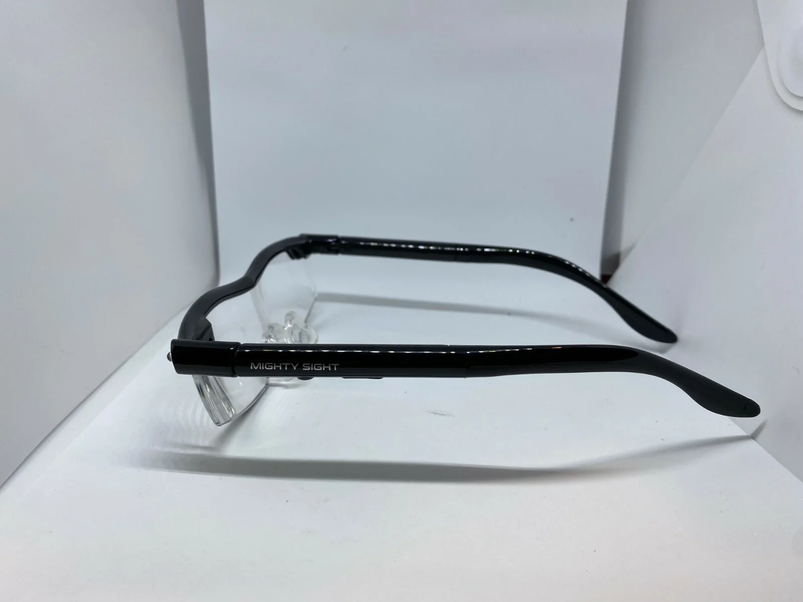 Authentic Mighty Sight Eyeglasses Light Up LED 19002 1.6X Gloss Black Frame Only 4