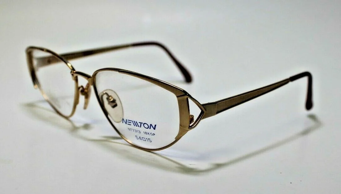 AUTHENTIC NEWTON NT7313 01 GOLD EYEGLASSES FRAME 54-15