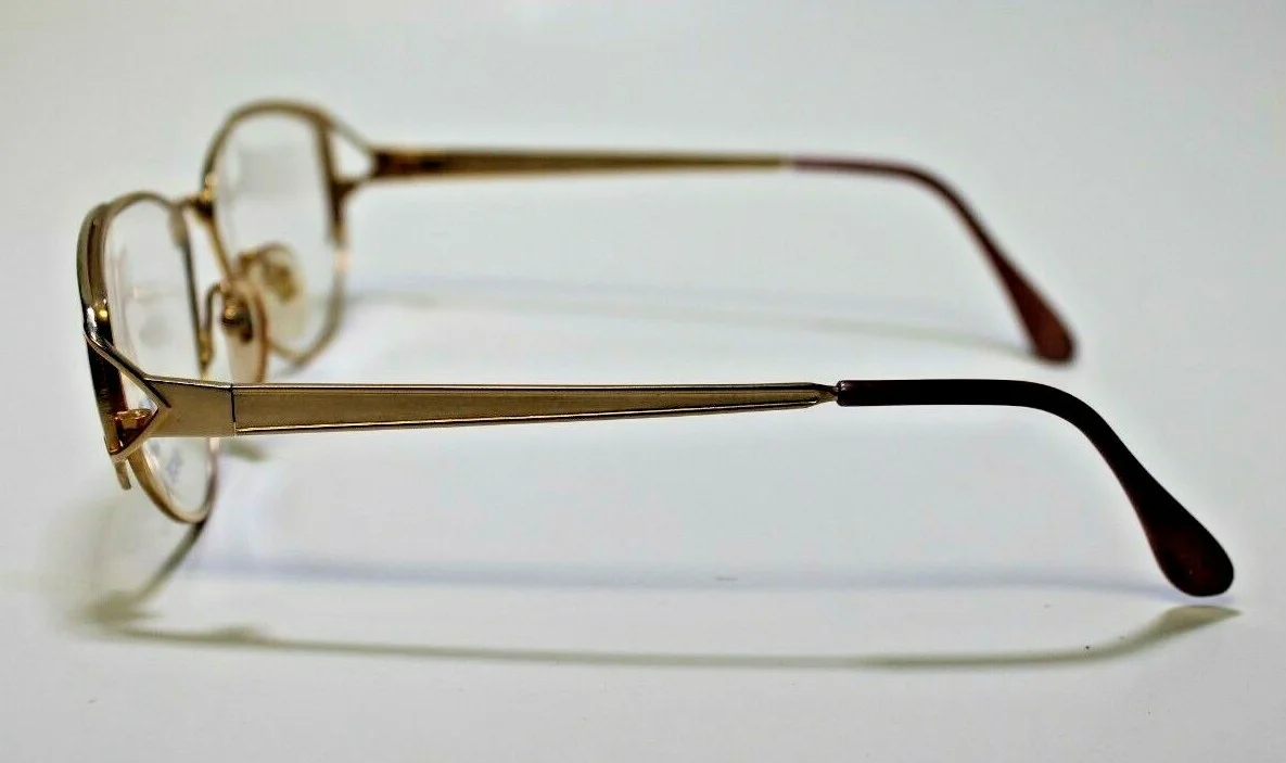 AUTHENTIC NEWTON NT7313 01 GOLD EYEGLASSES FRAME 54-15 3