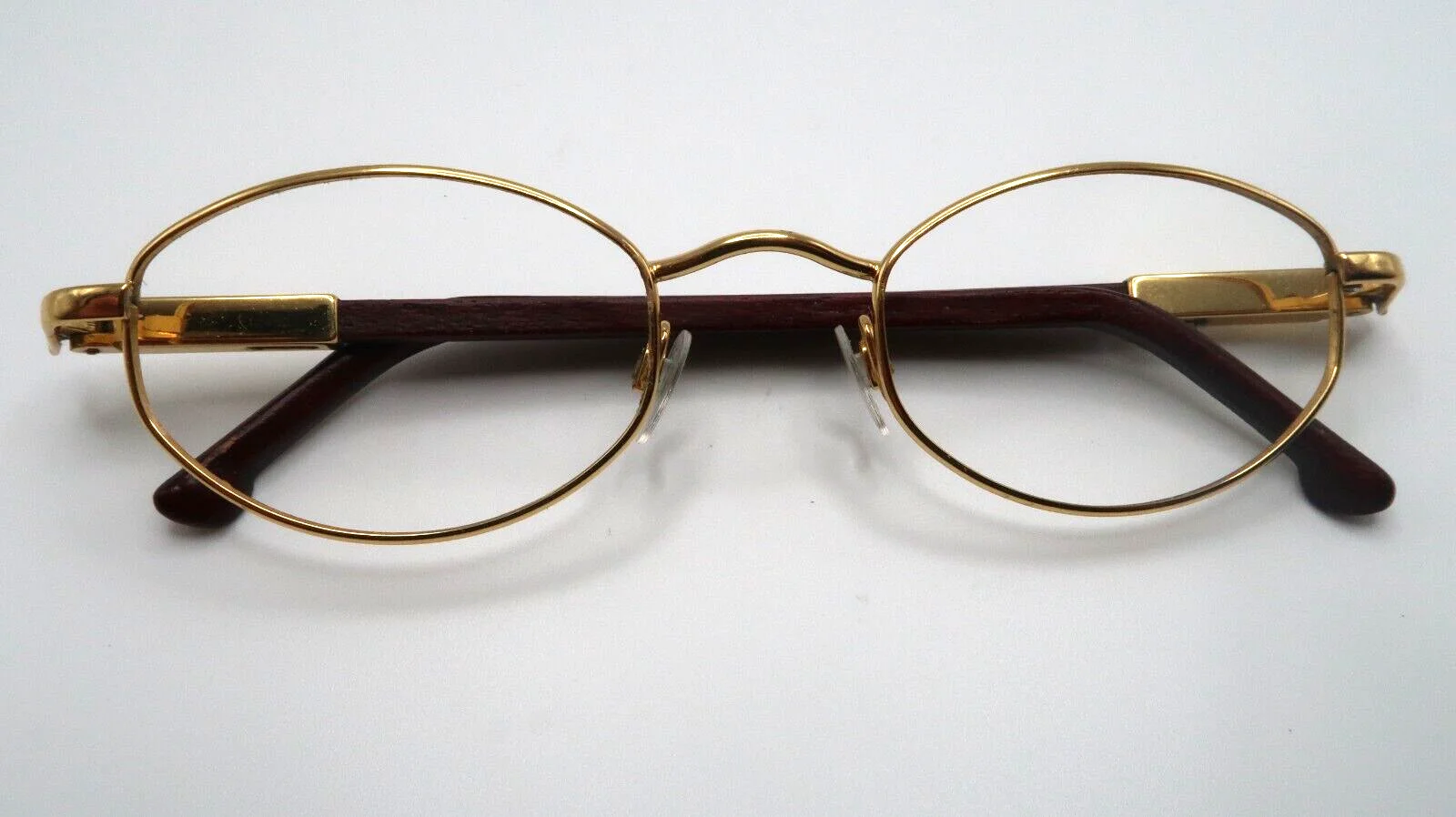 Authentic Porta Romana Eyeglasses Gold Wood Frames Only 47-20